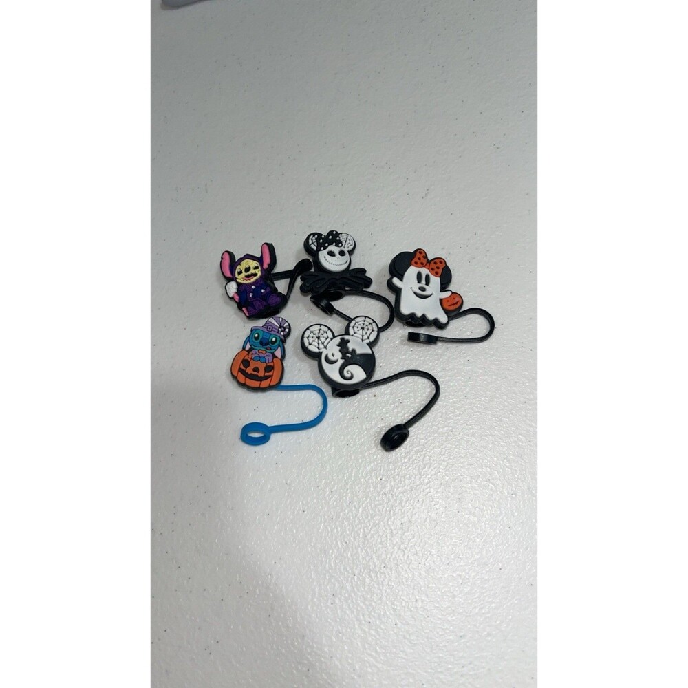 Disney Silicone Straw Covers- Halloween- 5 Count